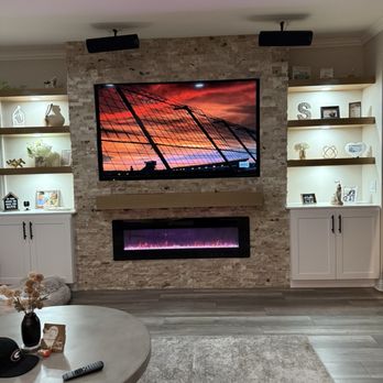 Kitchen Medic Home Remodeling - Floating shelves and fireplace - General Contractors Near Me - Claremont, California Kitchen Medic Home Remodeling - Floating shelves and fireplace - General Contractors Near Me - Claremont, California