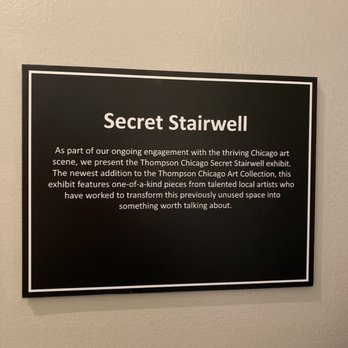 Thompson Chicago - Secret Stairwell... super cool art exhibit in a stairwell - Hotels Near Me - Chicago, Illinois