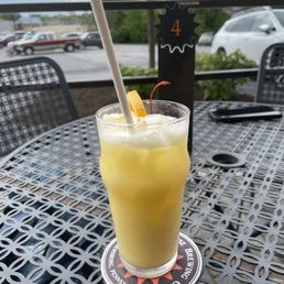 a drink on a table a drink on a table