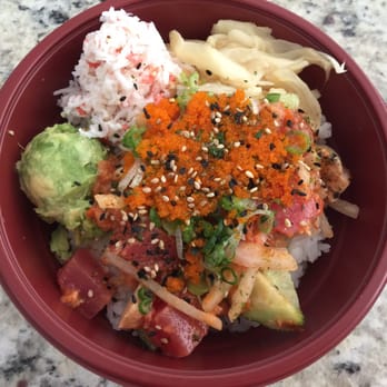 Wow Bento - Spicy poke bowl with albacore, spicy tuna, and tuna...and all the fixings!! - Japanese Near Me - Irvine, California Wow Bento - Spicy poke bowl with albacore, spicy tuna, and tuna...and all the fixings!! - Japanese Near Me - Irvine, California