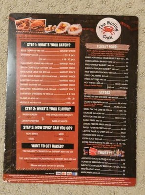 Menu photo 2 The Boiling Crab Los Angeles, CA Menu photo 2 The Boiling Crab Los Angeles, CA