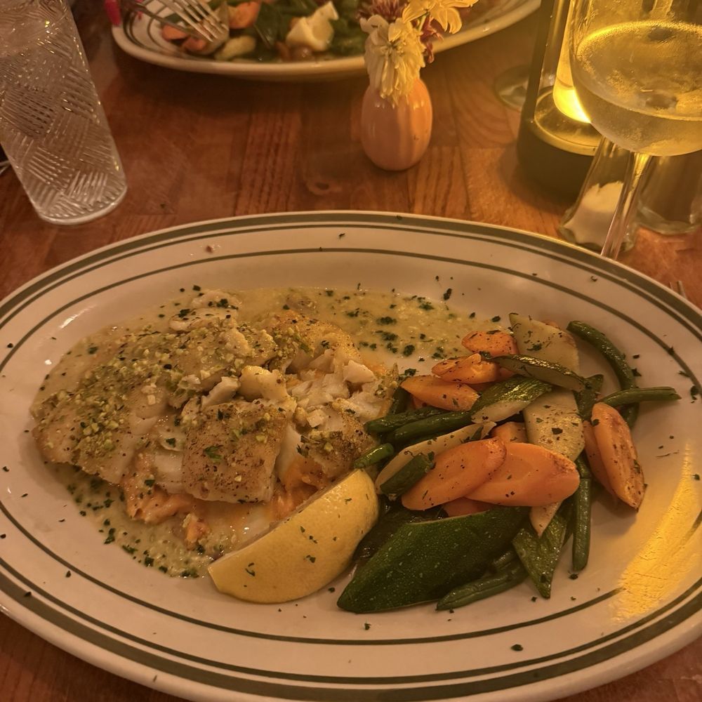 Salvatore's Ristorante - Merluzzo Alla Siciliano Con Pistachio - Italian Near Me - Vineyard Haven, Massachusetts Salvatore's Ristorante - Merluzzo Alla Siciliano Con Pistachio - Italian Near Me - Vineyard Haven, Massachusetts