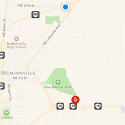 Rodda Paint Co. - McMinnville - The blue dot is where the store is Yelp sent me to the red one!