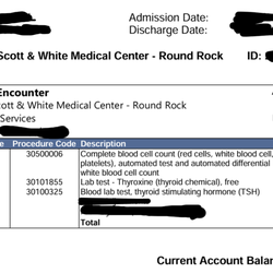 Baylor Scott & White Clinic - Austin Northwest - Bill evidencing you will be wrongly charged hospital fees at Round Rock even though you go to their Austin Northwest clinic miles away