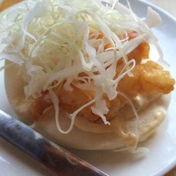 Chuko - Shrimps bun, looks a bit pale but it's good :) - Asian Fusion Near Me - Brooklyn, New York