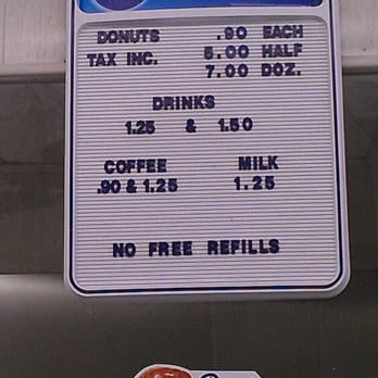 Britt's Donuts - The menu in all its simplicity. - Donuts Near Me - Carolina Beach, North Carolina