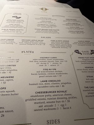 Menu photo 5 The Gage Chicago, IL Menu photo 5 The Gage Chicago, IL