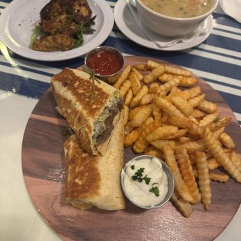 Athena Gyro - Shawarma wrap with fries, soup and a skewer of chicken - Greek Near Me - Palm Desert, California Athena Gyro - Shawarma wrap with fries, soup and a skewer of chicken - Greek Near Me - Palm Desert, California