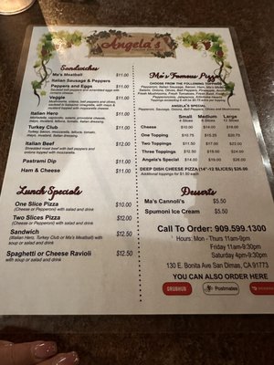 Menu photo 5 Angela's Italian Kitchen San Dimas, CA Menu photo 5 Angela's Italian Kitchen San Dimas, CA