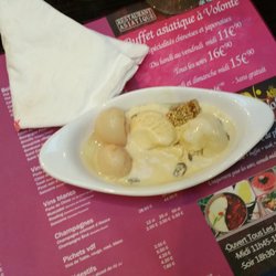 Wok 6 Couleurs - Et le dessert  glace rhum raisins  litchis et nougat