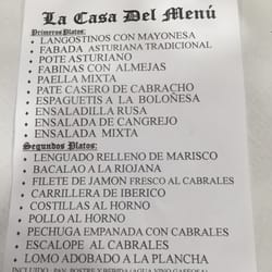 Casa Canene - Este es el menú del día
