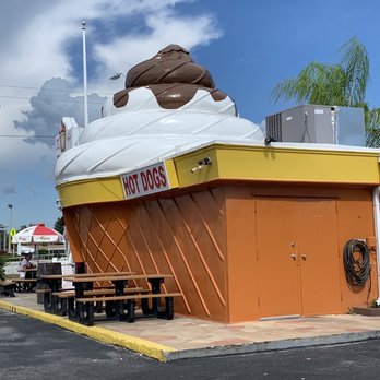 Twistee Treat - a large ice cream cone on top of a building - Ice Cream & Frozen Yogurt Near Me - St. Pete Beach, Florida Twistee Treat - a large ice cream cone on top of a building - Ice Cream & Frozen Yogurt Near Me - St. Pete Beach, Florida