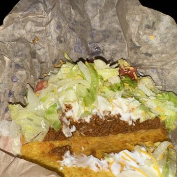 Taco Bell - Crunchy Beef Taco Supreme (very little beef!) - Fast Food Near Me - Sacramento, California Taco Bell - Crunchy Beef Taco Supreme (very little beef!) - Fast Food Near Me - Sacramento, California