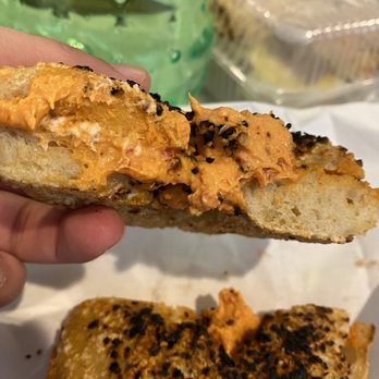 Laurel Street Bakery - First visit: burnt garlic and onion bagel with uneven cream cheese - Bakeries Near Me - New Orleans, Louisiana Laurel Street Bakery - First visit: burnt garlic and onion bagel with uneven cream cheese - Bakeries Near Me - New Orleans, Louisiana