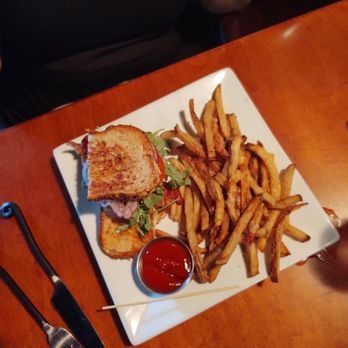 The Fork n Cork - Outstanding salmon sandwich and fries. - New American Near Me - Wilmington, North Carolina The Fork n Cork - Outstanding salmon sandwich and fries. - New American Near Me - Wilmington, North Carolina