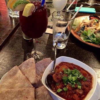 Mexicali Rosa's - Sangria with vegetarian chili; perfect. - Mexican Near Me - Halifax, Nova Scotia