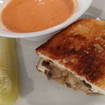 Centro - Grilled cheese was exactly what I wanted. Caramelized onion, mushroom, melty cheese and crusty bread! Then the tomato basil bisque = 3 - New American Near Me - Des Moines, Iowa Centro - Grilled cheese was exactly what I wanted. Caramelized onion, mushroom, melty cheese and crusty bread! Then the tomato basil bisque = 3 - New American Near Me - Des Moines, Iowa