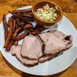Cowboy’s Smokehouse  - Smoked Turkey with Sweet Potato Fries and Coleslaw at Cowboy's Smokehouse Cafe/Steakhouse