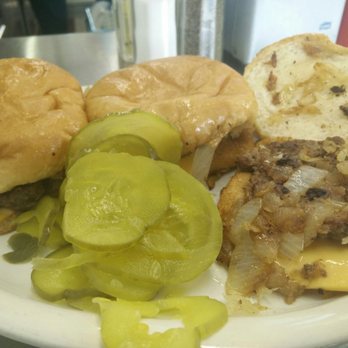 Bates Burgers - Sliders with cheese. - Burgers Near Me - Livonia, Michigan