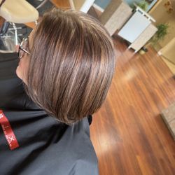 Hair by Chelsea Germaine - Color retouch with Highlight