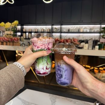 Insomnibar - Strawberry cloud matcha & dirty taro latte - Coffee & Tea Near Me - San Jose, California