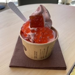 Strawberry Gelato w/ Strawberry Pearls and Strawberry Jelly
