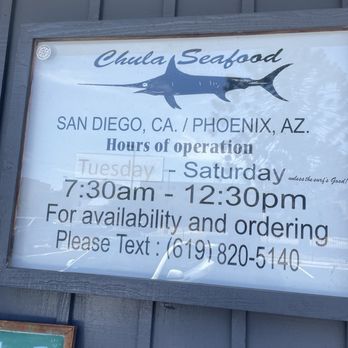 Chula Seafood - Hours of operation - Seafood Markets Near Me - San Diego, California