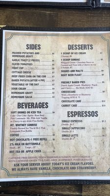 Menu photo 2 Mt Whitney Restaurant Lone Pine, CA