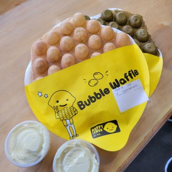 Happy lemon- Bellingham Wa - Regular and Matcha bubble waffles with cream dip - Bubble Tea Near Me - Bellingham, Washington Happy lemon- Bellingham Wa - Regular and Matcha bubble waffles with cream dip - Bubble Tea Near Me - Bellingham, Washington