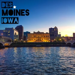 Simon Estes Riverfront Amphitheater - Des Moines river view. Graphics by me.