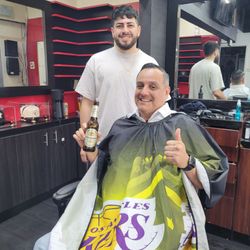 Sunny Hills Barber Shop - Edwin and my husband