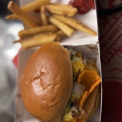 Taystee's Burgers - Ali's Notch-Yo-Burger and fries