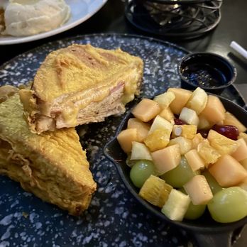 the Eldo - Monte Cristo. It's heavy, but delicious. I couldn't even eat 1/2. Comes with a jam, but I also got maple syrup. - Sports Bars Near Me - Long Beach, California the Eldo - Monte Cristo. It's heavy, but delicious. I couldn't even eat 1/2. Comes with a jam, but I also got maple syrup. - Sports Bars Near Me - Long Beach, California