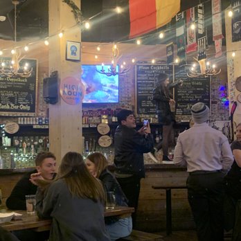 Wolff's Biergarten - The bartender would let this chick dance allll over the table BUT COULDN'T GIVE ME A BIRTHDAY BOOT. Oof @ Biergarten - Bars Near Me - Syracuse, New York