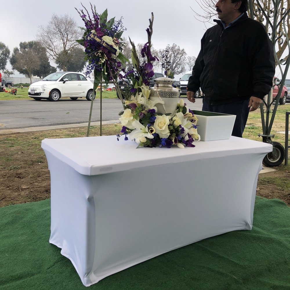 The Flower Box - Sympathy arrangement and urn - Florists Near Me - Dinuba, California The Flower Box - Sympathy arrangement and urn - Florists Near Me - Dinuba, California