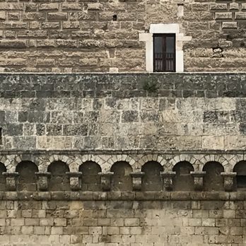 Antica Gelateria Gentile - Flowers growing on the castle across the way. - Ice Cream & Frozen Yogurt Near Me - Bari, BA