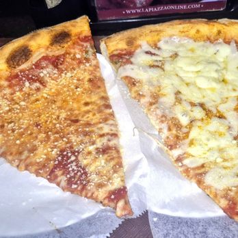 La Piazza - 2-14-26. 2 regular slices (one with extra cheese). - Pizza Near Me - Plainview, New York