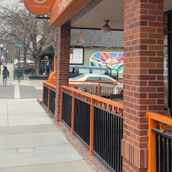 Tangerine - Lafayette - The sign and outdoor seating. - Breakfast & Brunch Near Me - Lafayette, Colorado