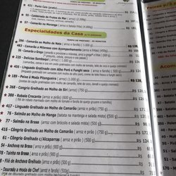 Restaurante Pitangueiras - Menu