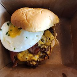 M Shack - Double smash with egg & bacon