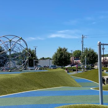 Tarkington Park - Amazing new play area with padded turf hills and colorful walkways. - Tennis Near Me - Indianapolis, Indiana Tarkington Park - Amazing new play area with padded turf hills and colorful walkways. - Tennis Near Me - Indianapolis, Indiana
