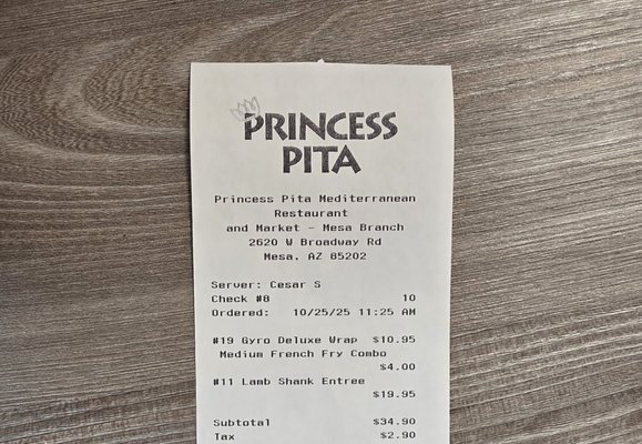 Menu photo 8 Princess Pita Mesa, AZ Menu photo 8 Princess Pita Mesa, AZ