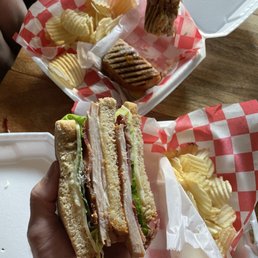 Giant Turkey Club Sandwich