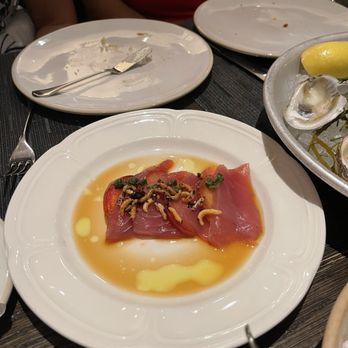 Navy Blue - Bluefin tuna crudo - Seafood Near Me - Houston, Texas Navy Blue - Bluefin tuna crudo - Seafood Near Me - Houston, Texas