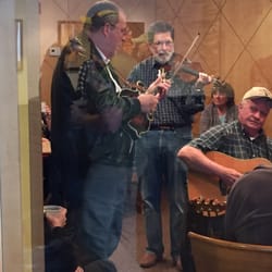 Richmond Bluegrass Jam - Music playing everywhere.