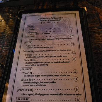 Governor's Tavern - Extremely limited menu - American Near Me - Hudson, New York