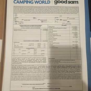 Camping World - Fife - Bill of sale - RV Dealers Near Me - Fife, Washington Camping World - Fife - Bill of sale - RV Dealers Near Me - Fife, Washington