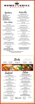 Menu photo 1 Home Grill Steakhouse Palestine, TX Menu photo 1 Home Grill Steakhouse Palestine, TX