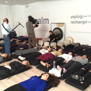 The Gong Guy - The Gong Guy being filmed for Good Morning America at Unplug Meditation in Los Angeles - Yoga Near Me The Gong Guy - The Gong Guy being filmed for Good Morning America at Unplug Meditation in Los Angeles - Yoga Near Me