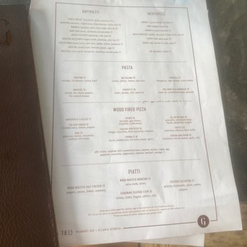 Grana - Menu - Italian Near Me - Atlanta, Georgia